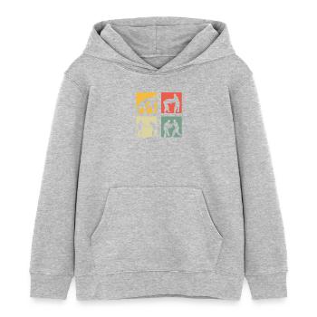 Judo - Kinder Organic Hoodie Mini Cruiser von Stanley/Stella - Grau meliert - Vorne - AI Model Kid Female (0cm)