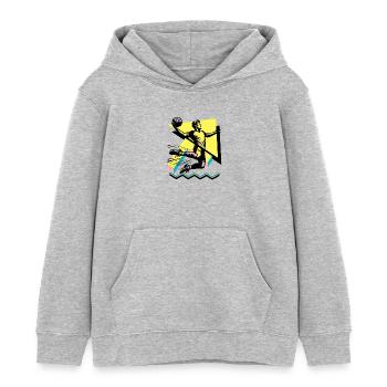 Handball Handballer - Kinder Organic Hoodie Mini Cruiser von Stanley/Stella - Grau meliert - Vorne - AI Model Kid Female (0cm)