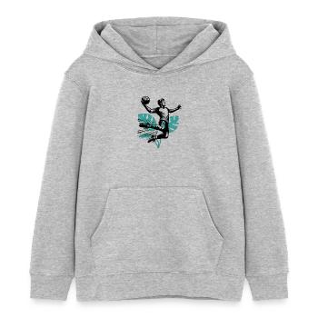 Handball Handballer - Kinder Organic Hoodie Mini Cruiser von Stanley/Stella - Grau meliert - Vorne - AI Model Kid Female (0cm)