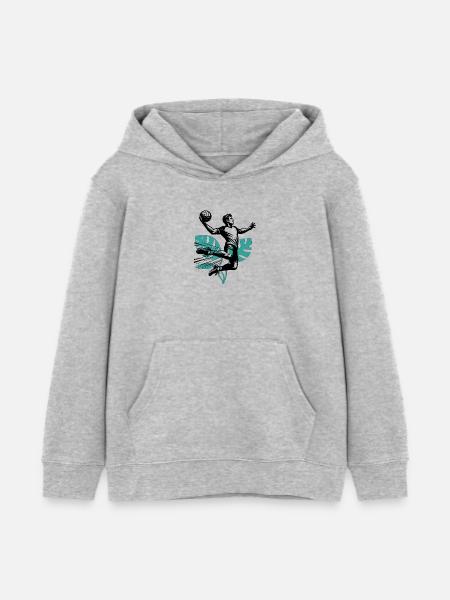 Handball Handballer - Kinder Organic Hoodie Mini Cruiser von Stanley/Stella - Grau meliert