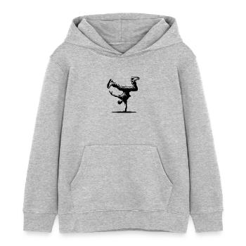 Breakdance - Kinder Organic Hoodie Mini Cruiser von Stanley/Stella - Grau meliert - Vorne - AI Model Kid Female (0cm)