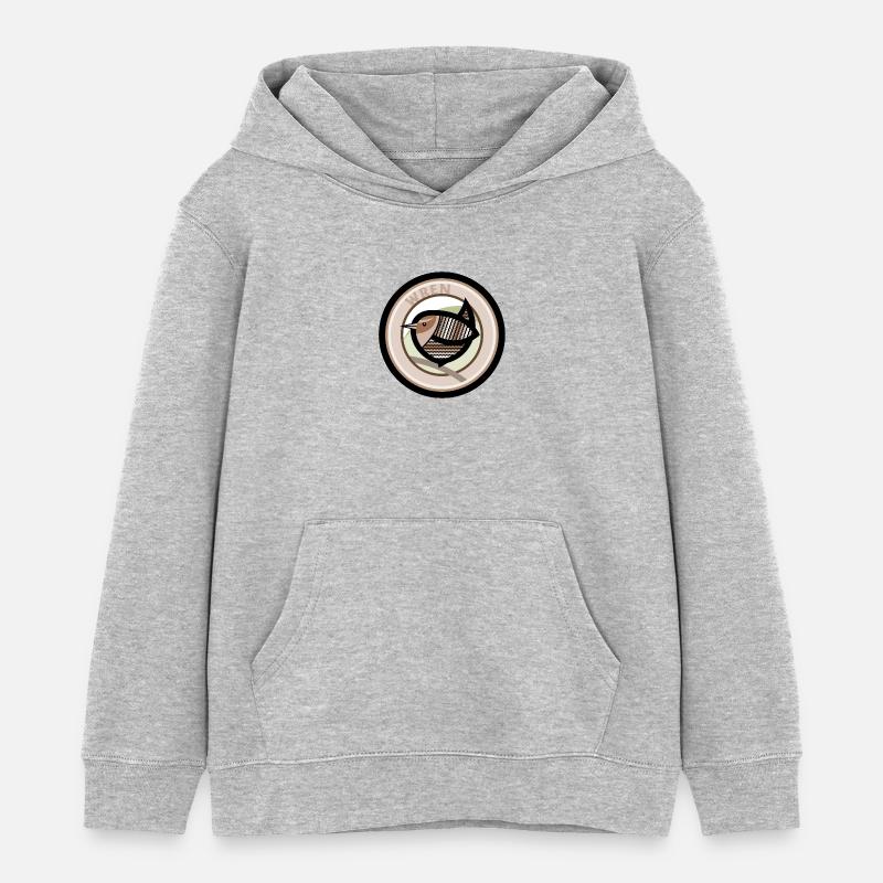 Troglodyte - Sweat à capuche enfant bio Stanley/Stella - gris chiné