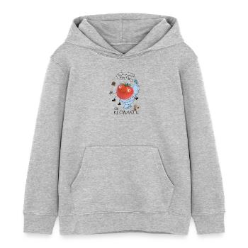 Klomate - Kinder Organic Hoodie Mini Cruiser von Stanley/Stella - Grau meliert - Vorne - AI Model Kid Female (0cm)