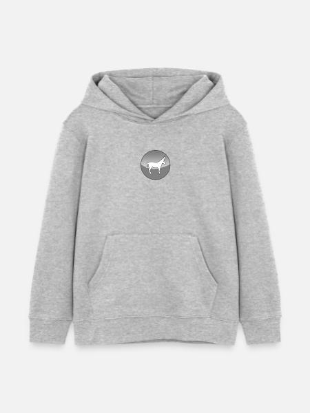 Esel - Kinder Organic Hoodie Mini Cruiser von Stanley/Stella - Grau meliert