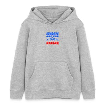 Voiture - Sweat à capuche enfant bio Stanley/Stella - gris chiné - Devant - AI Model Kid Female (0cm)