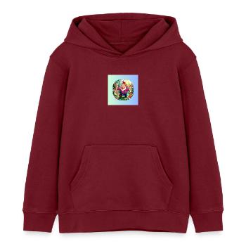 Dwarf - Kids Organic Hoodie by Stanley/Stella - burgundy - Front - AI Model Kid Female (0cm)