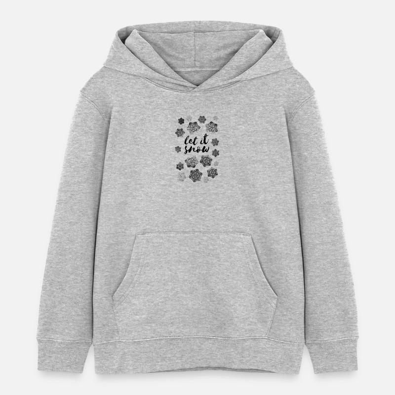 AD Let It Snow - Kinder Organic Hoodie Mini Cruiser von Stanley/Stella - Grau meliert