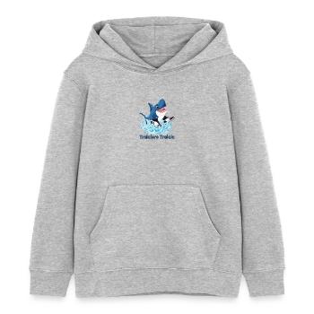 Tralalero Tralala Brainrot Lovers Italienisch Brainrot - Kinder Organic Hoodie Mini Cruiser von Stanley/Stella - Grau meliert - Vorne - AI Model Kid Female (0cm)