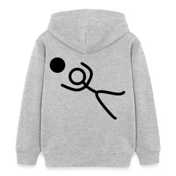 Stickman Torwart - Kinder Organic Hoodie Mini Cruiser von Stanley/Stella - Grau meliert - Hinten - AI Model Kid Female (0cm)