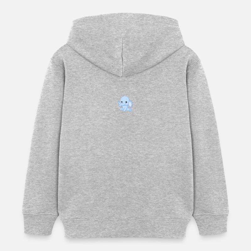 Elephants - Sweat à capuche enfant bio Stanley/Stella - gris chiné