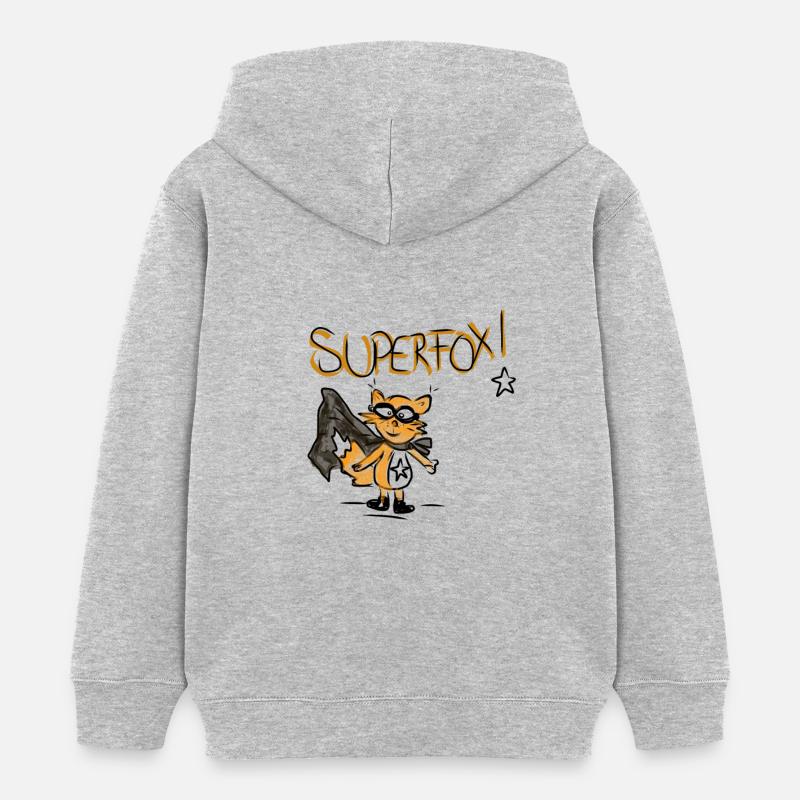 Superfox - Sweat à capuche enfant bio Stanley/Stella - gris chiné