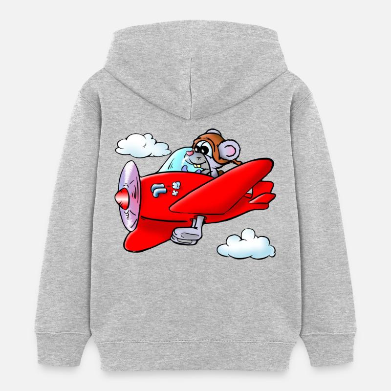 souris de vol - Sweat à capuche enfant bio Stanley/Stella - gris chiné