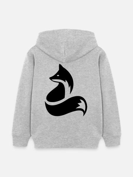 Fuchs - Kinder Organic Hoodie Mini Cruiser von Stanley/Stella - Grau meliert
