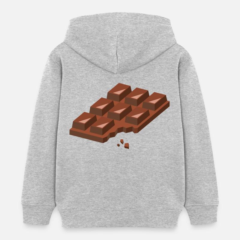 chocolat - Sweat à capuche enfant bio Stanley/Stella - gris chiné