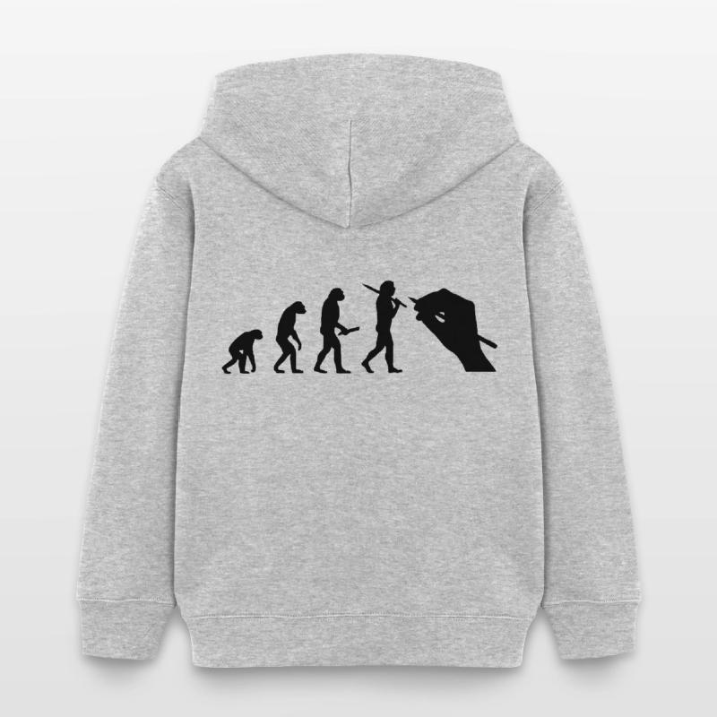 Evolution development progress human artist Kids Organic Hoodie by Stanley/Stella
