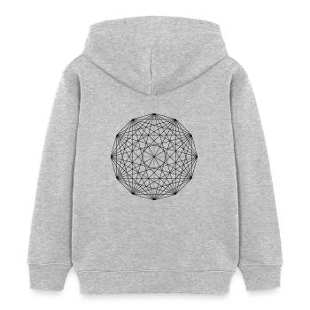 Geometrie Ornament - Kinder Organic Hoodie Mini Cruiser von Stanley/Stella - Grau meliert - Hinten - AI Model Kid Female (0cm)