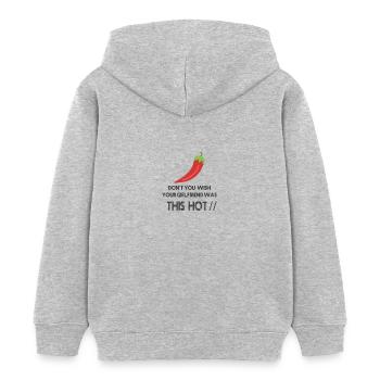 Heiße Freundin - Kinder Organic Hoodie Mini Cruiser von Stanley/Stella - Grau meliert - Hinten - AI Model Kid Female (0cm)