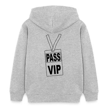 pass_vip_pv1 - Kinder Organic Hoodie Mini Cruiser von Stanley/Stella - Grau meliert - Hinten - AI Model Kid Female (0cm)