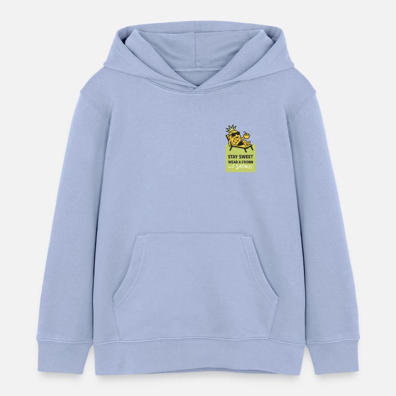Ananas - Sweat à capuche enfant bio Stanley/Stella - ciel