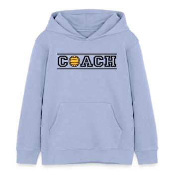 Coach - Sweat à capuche enfant bio Stanley/Stella - ciel - Devant - AI Model Kid Male (0cm)