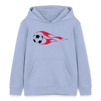 Fußball - Kinder Organic Hoodie Mini Cruiser von Stanley/Stella - Sky - Vorne - AI Model Kid Male (0cm)