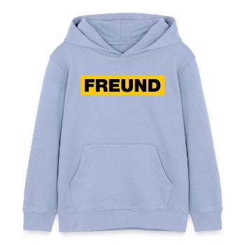 Freund - Kinder Organic Hoodie Mini Cruiser von Stanley/Stella - Sky - Vorne - AI Model Kid Male (0cm)