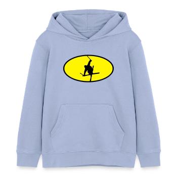 Ski Freestyle Logo - Kinder Organic Hoodie Mini Cruiser von Stanley/Stella - Sky - Vorne - AI Model Kid Male (0cm)