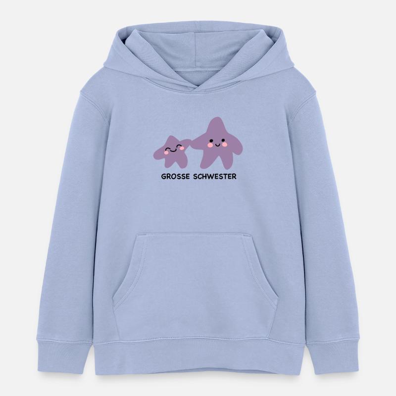 Süße Sternchen Große Schwester - Kinder Organic Hoodie Mini Cruiser von Stanley/Stella - Sky