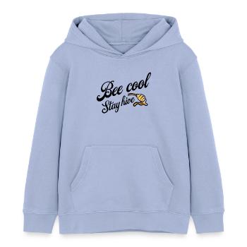 Bienen und Honig - Bee Cool Stay Hive - Kinder Organic Hoodie Mini Cruiser von Stanley/Stella - Sky - Vorne - AI Model Kid Male (0cm)
