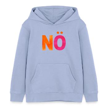 NÖ. Ein Shirt, ein Wort. - Kinder Organic Hoodie Mini Cruiser von Stanley/Stella - Sky - Vorne - AI Model Kid Male (0cm)