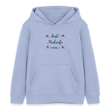 Hebamme - Kinder Organic Hoodie Mini Cruiser von Stanley/Stella - Sky - Vorne - AI Model Kid Male (0cm)