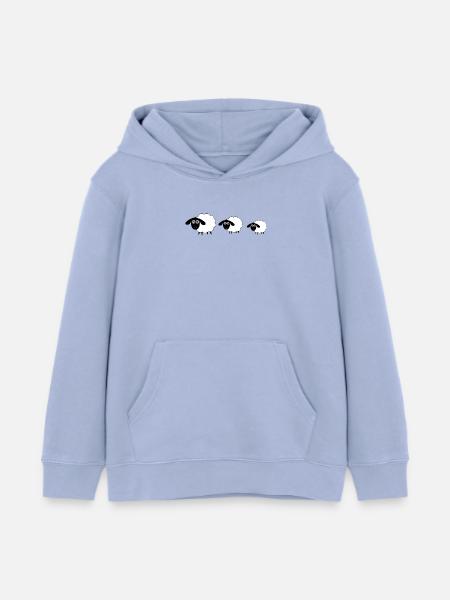 Schafe Schäfchen Lamm - Kinder Organic Hoodie Mini Cruiser von Stanley/Stella - Sky
