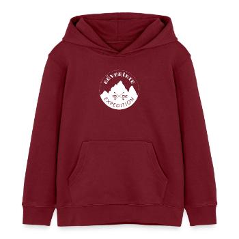 Adventure expedition - blanc - Sweat à capuche enfant bio Stanley/Stella - bordeaux - Devant - AI Model Kid Female (0cm)