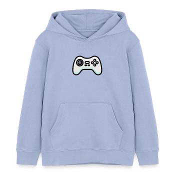 Gamepad-Logo - Kinder Organic Hoodie Mini Cruiser von Stanley/Stella - Sky - Vorne - AI Model Kid Male (0cm)