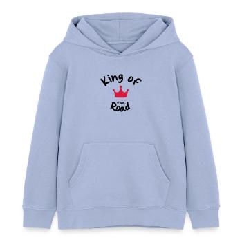 Biker - Kinder Organic Hoodie Mini Cruiser von Stanley/Stella - Sky - Vorne - AI Model Kid Male (0cm)
