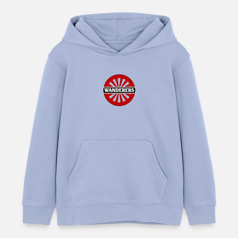 Logo de la roue des Wanderers - Sweat à capuche enfant bio Stanley/Stella - ciel