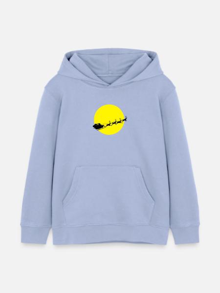 frohes_fest_weihnachtsmann - Kinder Organic Hoodie Mini Cruiser von Stanley/Stella - Sky