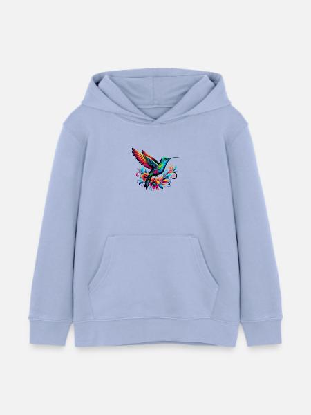 Kolibri - Kinder Organic Hoodie Mini Cruiser von Stanley/Stella - Sky
