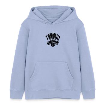Masque à gaz Techno Mask - Sweat à capuche enfant bio Stanley/Stella - ciel - Devant - AI Model Kid Male (0cm)