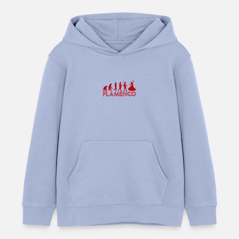 Flamenco Evolution 2 - Kids Organic Hoodie by Stanley/Stella - sky