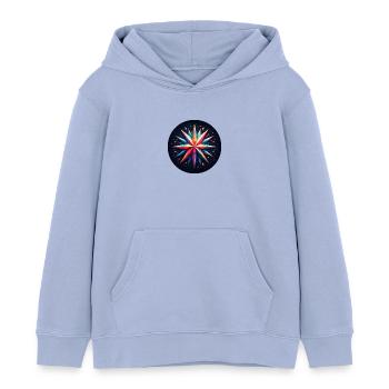 Polygon Stern bunt - Kinder Organic Hoodie Mini Cruiser von Stanley/Stella - Sky - Vorne - AI Model Kid Male (0cm)