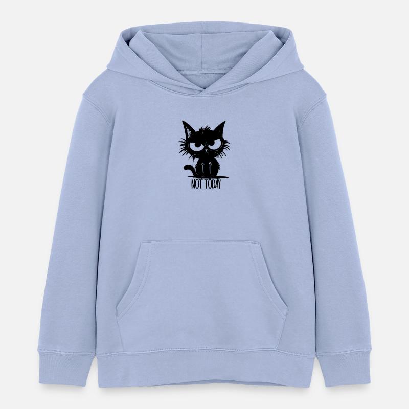 Pas aujourd’hui idée cadeau chat - Sweat à capuche enfant bio Stanley/Stella - ciel