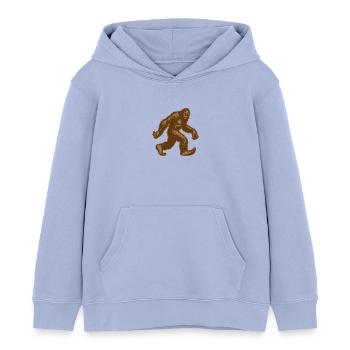 Sasquatch Bigfoot Walking  - Kids Organic Hoodie by Stanley/Stella - sky - Front - AI Model Kid Male (0cm)
