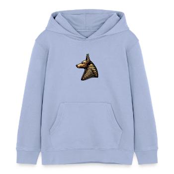 Anubis | Gardien des tombes Égypte - Sweat à capuche enfant bio Stanley/Stella - ciel - Devant - AI Model Kid Male (0cm)
