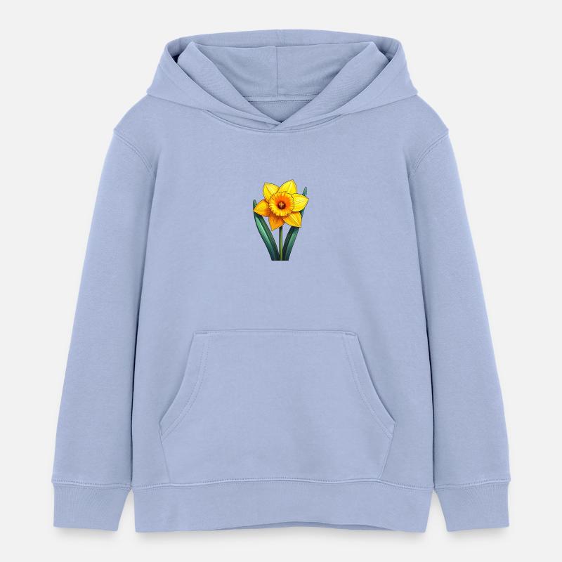 Jonquille / Jonquille - Sweat à capuche enfant bio Stanley/Stella - ciel