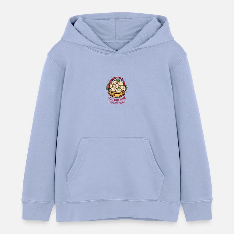 Vous dim sum, vous en perdez - Sweat à capuche enfant bio Stanley/Stella - ciel