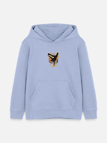 Breakdance - Breakdancer - Breakdancing - Bboy - Kinder Organic Hoodie Mini Cruiser von Stanley/Stella - Sky