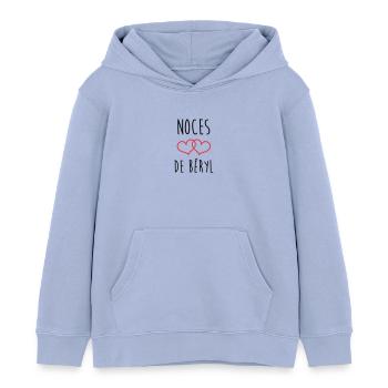 Beryl Hochzeit: 23 Jahre Liebe - Kinder Organic Hoodie Mini Cruiser von Stanley/Stella - Sky - Vorne - AI Model Kid Male (0cm)