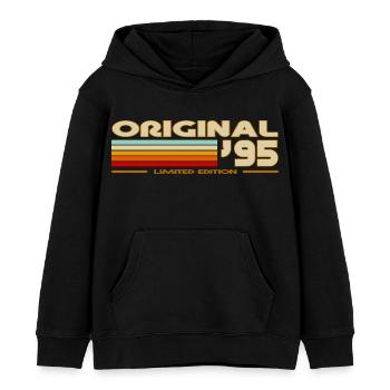 1995 - Sweat à capuche enfant bio Stanley/Stella - noir - Devant - AI Model Kid Male (0cm)