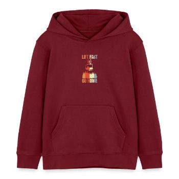 Snowboarding Joke - Kids Organic Hoodie by Stanley/Stella - burgundy - Front - AI Model Kid Female (0cm)